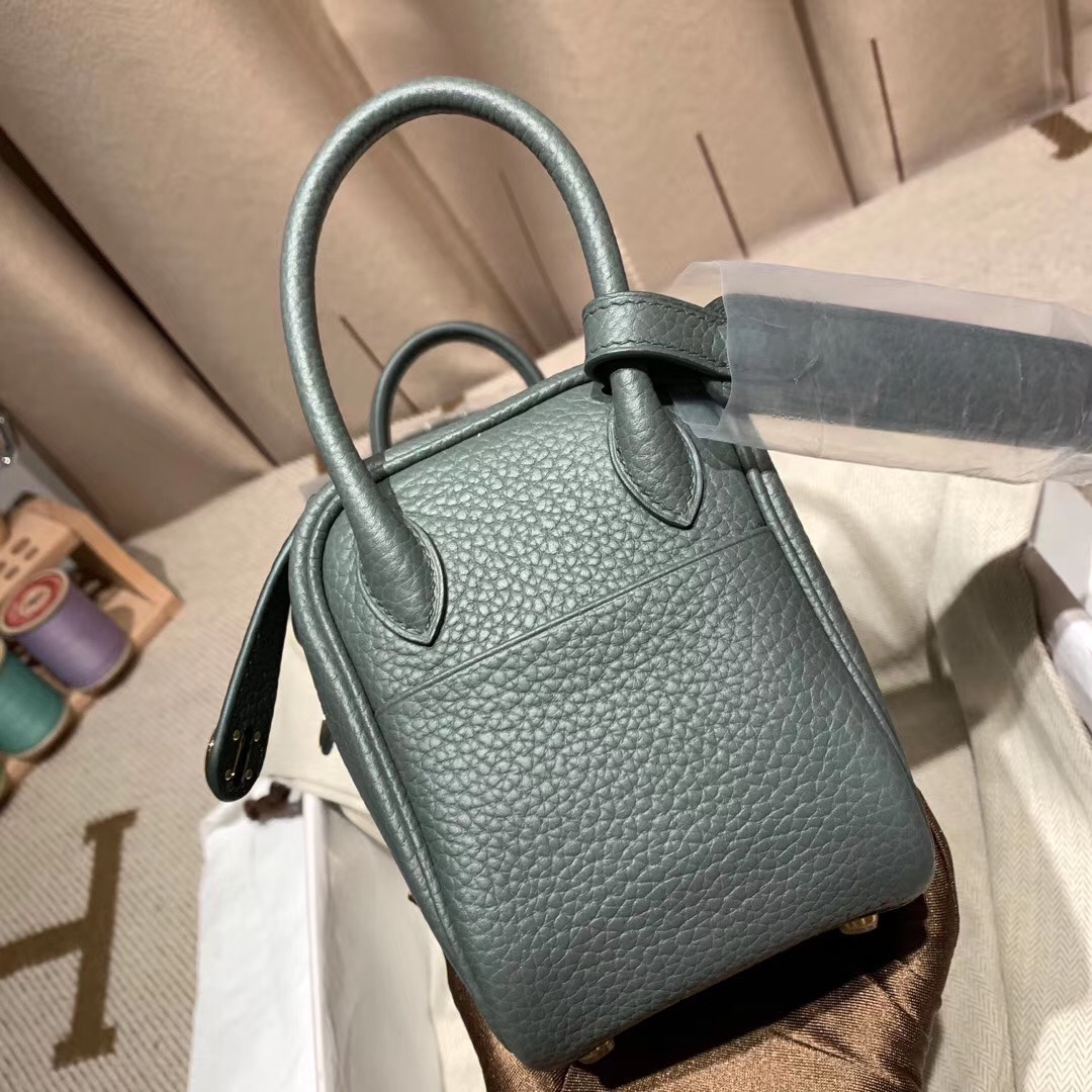 에르메스 미니 린디백19 베르트티티엔 금장 끌레망스 가죽